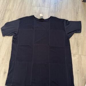 Black polyester cotton t shirt